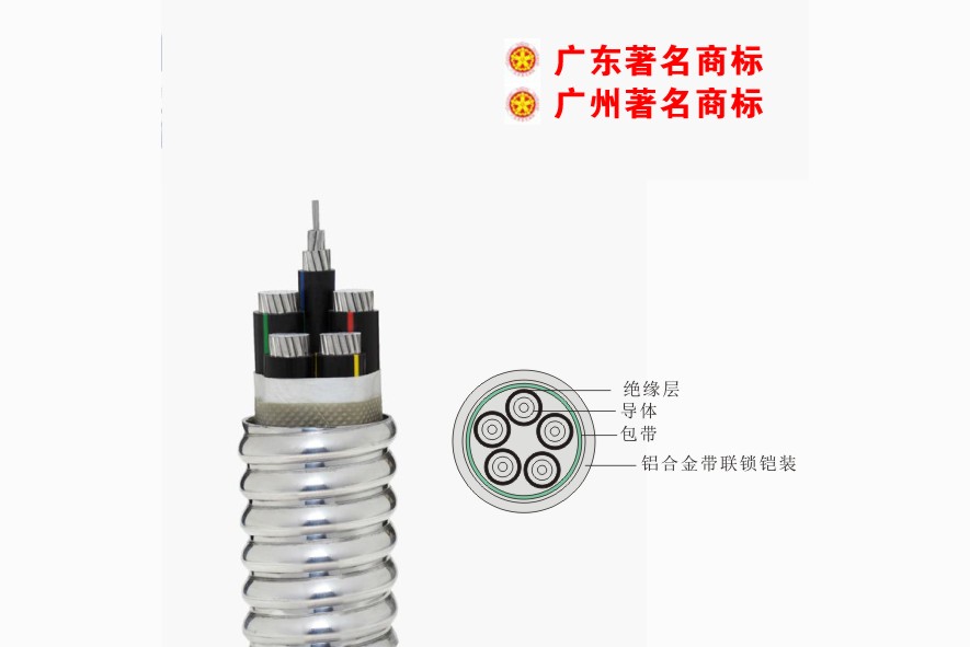 YJXLHLK-0.6/1kV 交联聚乙烯绝缘铝合金带联锁铠装稀土铝合金电力电缆